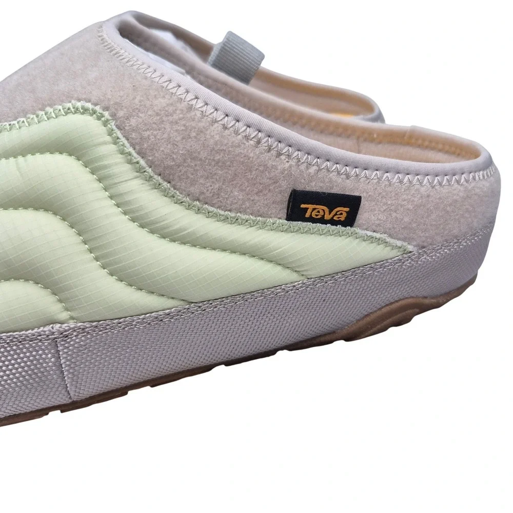 Teva ReEmber Terrain Slip On Quilted Light Sage Green Mules Shoes Men's Size 12